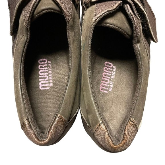 Munro American Brown Leather Split Toe Hook Loop Monk Strap Loafers Womens 8 N - Picture 8 of 10